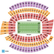 Brown Stadium Seating Chart Bengals Seating Chart With Rows