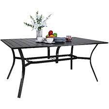 Bigroof Outdoor Table 63 Patio Metal