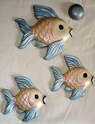 Bathroom Ceramic Fish Fish Wall Decor