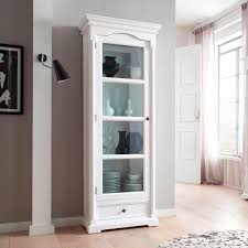 Provence White Glass Door Cabinet Akd