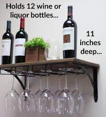 Wine Bottle And Glass Shelf