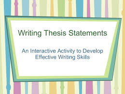 How to Write Papers About Writing a thesis statement middle school