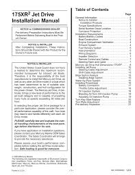 Mercury Xr2 Installation Manual Manualzz Com