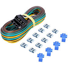 Connecting the wrong color wires will result in mismatched taillight functions and confusion on the road. Amazon Com Czc Auto Trailer Wiring Harness Kit 4 Way Wishbone Style Y Style 18awg Pure Copper Core Color Coded Wire With Standard 4 Pin Flat Plug Connector 4 Female And 25 Male For 12v