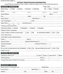Demographic Information Sheet Medical Form Template Patient