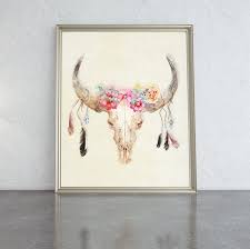 Wall Art Prints Watercolour Print Cow