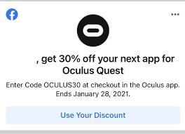 oculus oculus 30 off any game