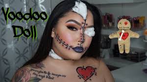voodoo doll halloween makeup you