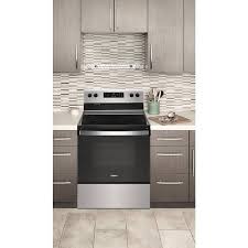Whirlpool 5 3 Cu Ft Stainless Steel Electric Range With Keep