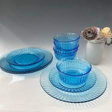 Forte Crisa Azure Blue Plates Bowls