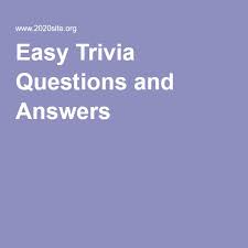 In this quiz, you will find fresh and interesting random trivia questions and answers, and you will easily be … Easy Trivia Questions And Answers Trivia Questions And Answers Fun Trivia Questions Trivia Questions