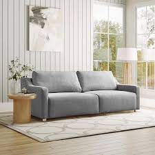 Grey Polyester Queen Size Sofa Bed