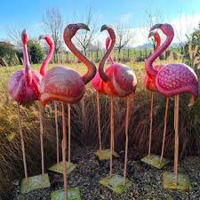 Amazing Design Flamingos Out Of Metal