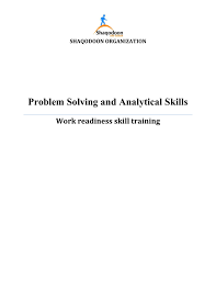 Problem Solving And Analytical Skills