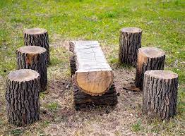 how to make a tree stump chair all