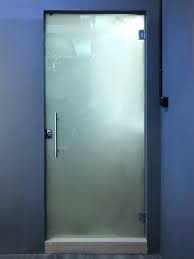 frosted tempered glass swing door