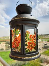 Candle Lantern Stained Glass Tealight
