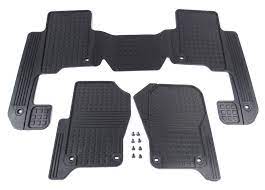black rubber floor mats for lr3 front