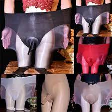New Men Pantyhose Nylon Shiny Stocking Tight Penis Sheath Glossy Lingerie  Hot | eBay