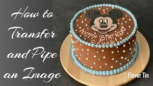 transfer an image on ercream cake