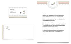 Pilates Yoga Business Card Letterhead Template Word
