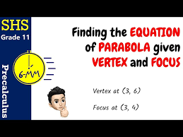 Vertex And Focus Precalculus Tagalog