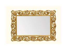 Horizontal Mirror With Wooden Carved