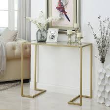 Dowling Glass Top Console Table