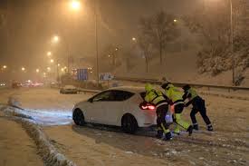 Madrid's streets have been transformed into ski slopes under the heaviest #snow in decades from storm #filomena this video shows a residential area on friday. Deadly Snowstorms Cause Chaos Across Spain