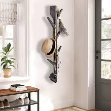 Boho Coat Rack Wooden Wall Coat Rack