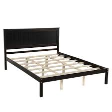 Espresso Wood Frame Queen Platform Bed