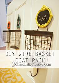 Diy Wire Basket Coat Rack Chaotically