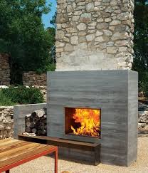 Modern Outdoor Fireplace