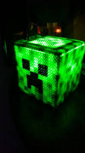 This Piece Is A Minecraft Creeper Night Light The Light Comes In The Creeper Head And Takes 3 Aaa Batteries The Top Comes Off To G Night Light Light Handmade