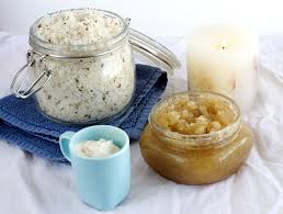 Homemade scrub for cracked feet