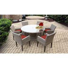 7 Piece Outdoor Wicker Patio Dining Set