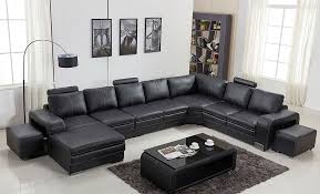 Janice U Leather Sofa Lounge Set