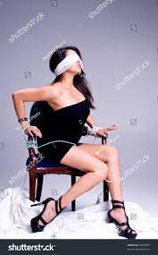 Beautiful Young Woman Blindfolded Bound Chair Stock Photo 22608250 |  Shutterstock