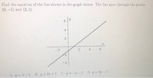 solved find the equation of the line