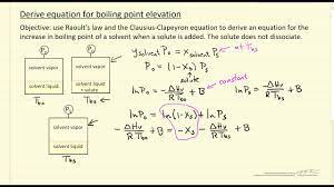 derive equation for boiling point