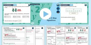 Step 8 Solve 2 Step Equations Teaching Pack