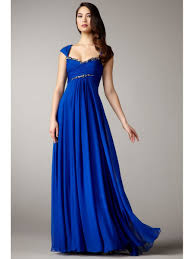 Long Blue Affordable Chiffon Evening Prom Formal Dresses