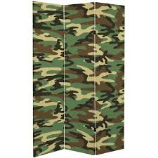 camouflage 6 ft printed 3 panel room