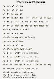 Algebra Formulas Pdf