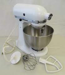 kitchenaid k45ss white tilt head mixer