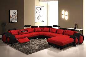 Black Bonded Leather Sectional Astra