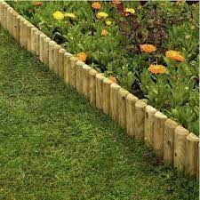 1m Log Roll Border Fixed Picket Fence