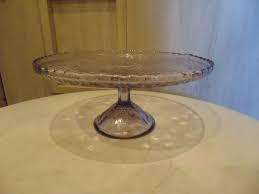 Vintage Glass Cake Platter From New