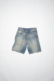 Acne Men's Loose Fit Denim Shorts