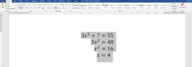 Aligning Equations Properly In Word